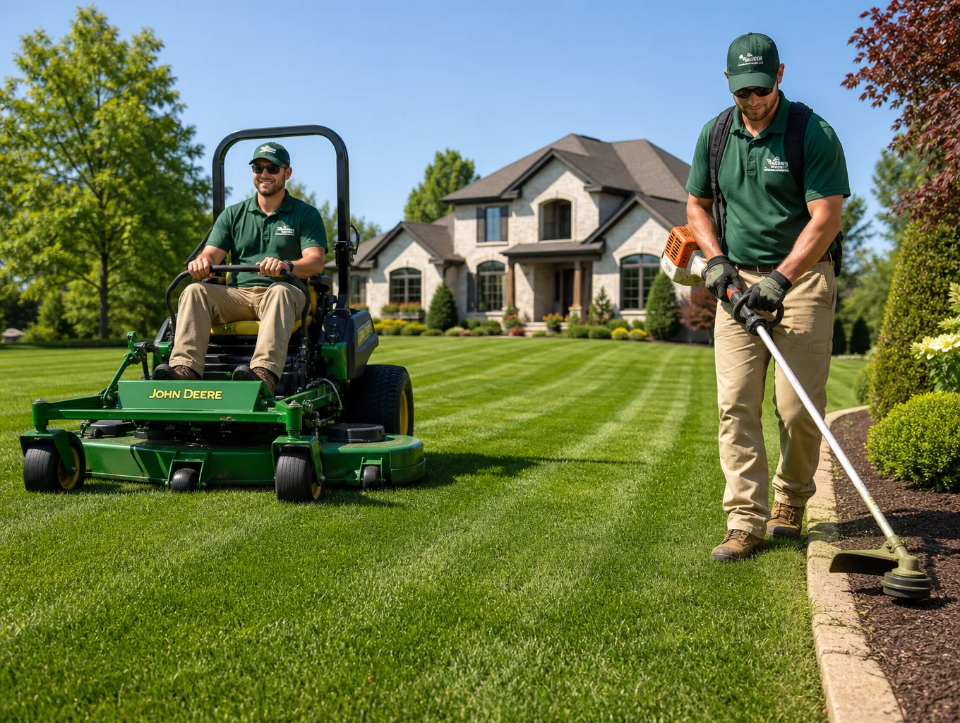 Precision turf lawn mowing and landscape edging in Cabarrus County