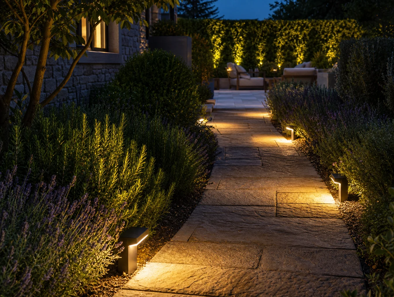 Canopy & Pathway Evening Illumination